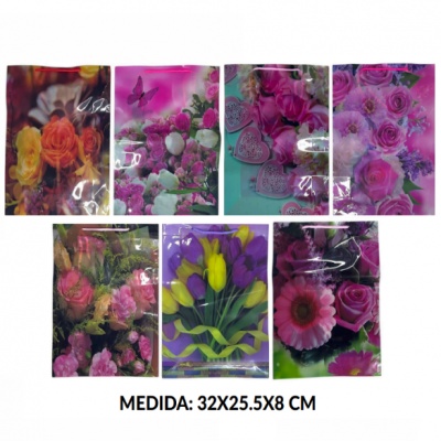 BOLSA DE REGALO DE ROSAS 32X25.5X8 CM