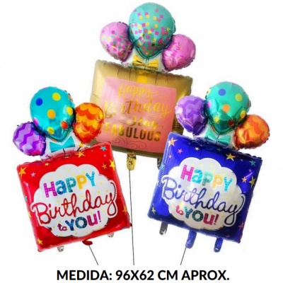 GLOBO METALIZADO 96X62 CM APROX.
