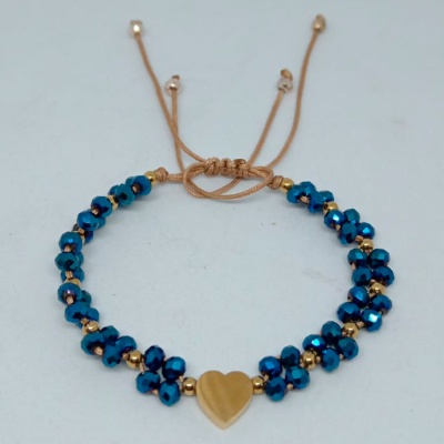 Pulsera azul - corazón
